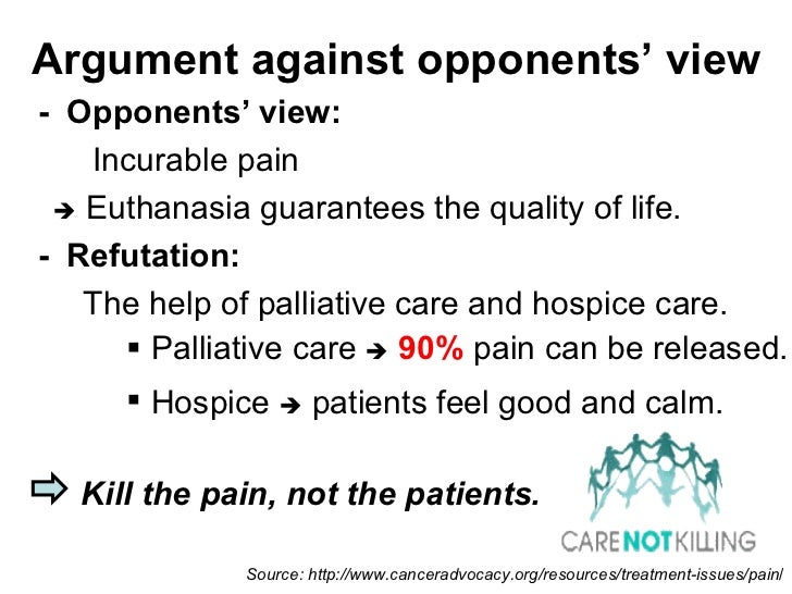 Refutation about euthanasia euthanasia debate questions